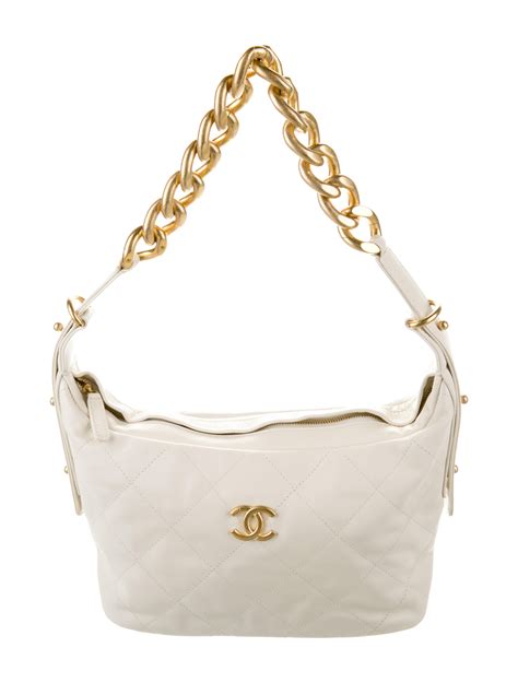 white chanel hobo bag